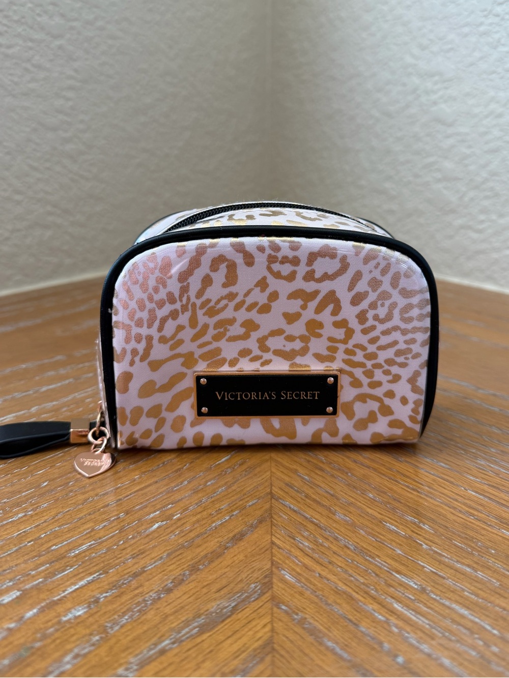 Victoria's Secret Pink and Gold Leopard Small Cosmetic Pouch